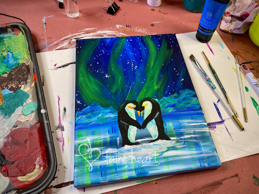 January 22nd Paint & Sip Blacklight Party at Kristi's Pour House – Faire  Heart