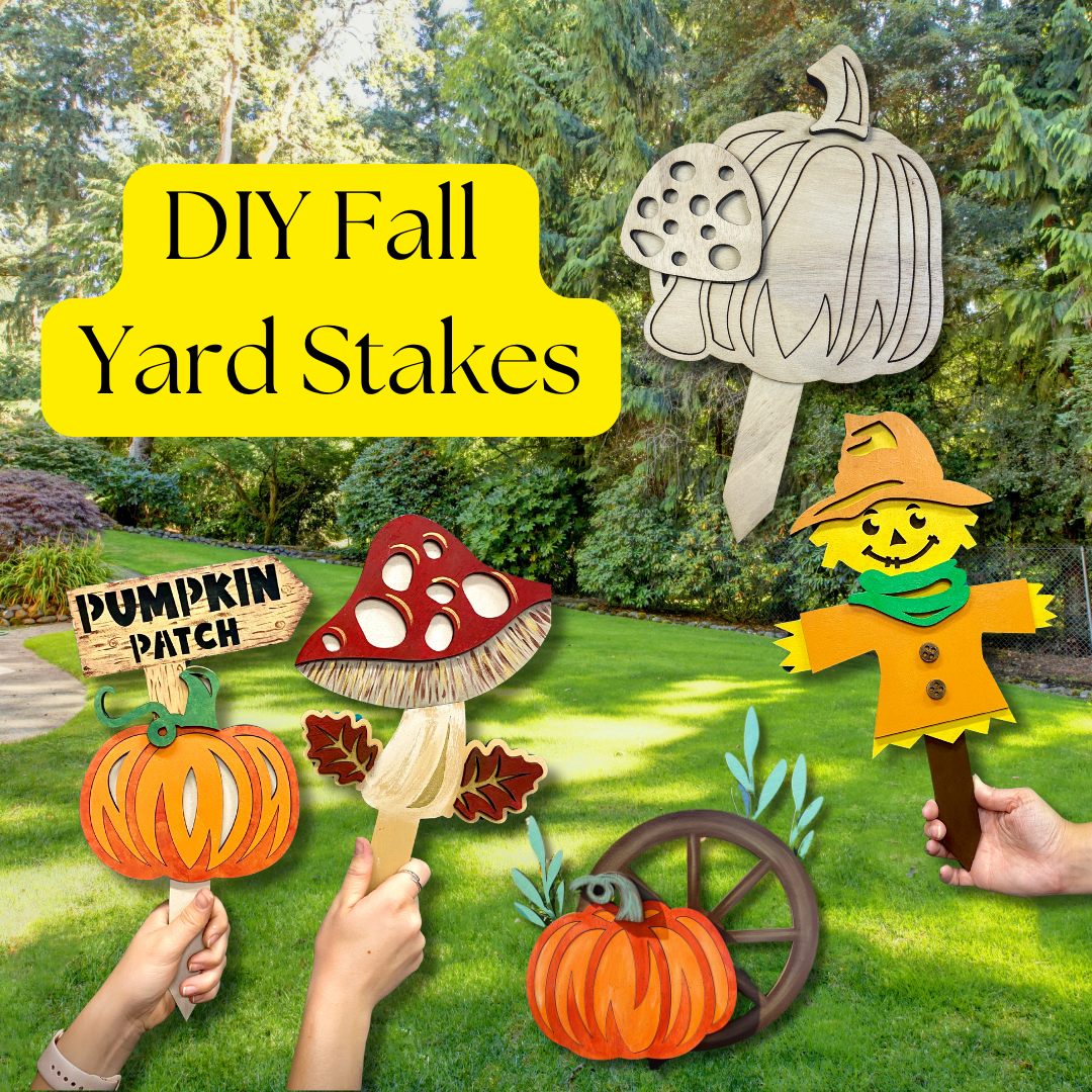 DIY Wooden Fall Yard Stakes