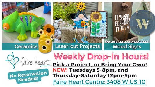 WEEKLY Drop-in & Create Hours - Open FOUR days a week!