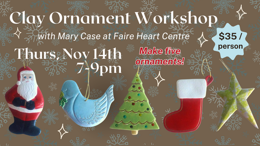 November 14th - Clay ORNAMENT Workshop with Mary Case